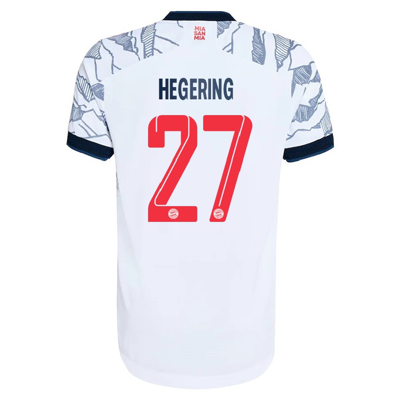 Kinder Fußball Marina Hegering #27 Grau Weiß Ausweichtrikot Trikot 2021/22 T-shirt
