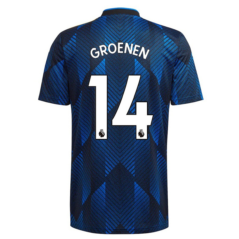 Kinder Fußball Jackie Groenen #14 Dunkelblau Ausweichtrikot Trikot 2021/22 T-shirt