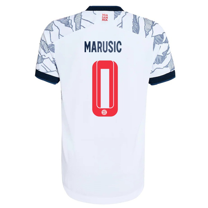 Kinder Fußball Gabriel Marusic #0 Grau Weiß Ausweichtrikot Trikot 2021/22 T-shirt