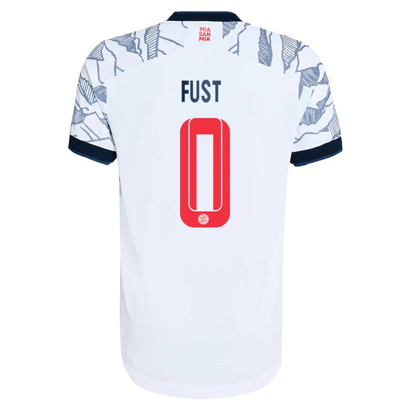 Kinder Fußball Leon Fust #0 Grau Weiß Ausweichtrikot Trikot 2021/22 T-shirt
