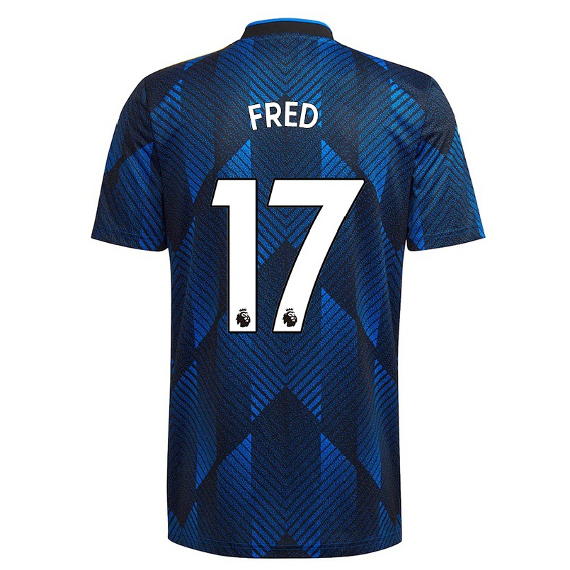 Kinder Fußball Fred #17 Dunkelblau Ausweichtrikot Trikot 2021/22 T-shirt