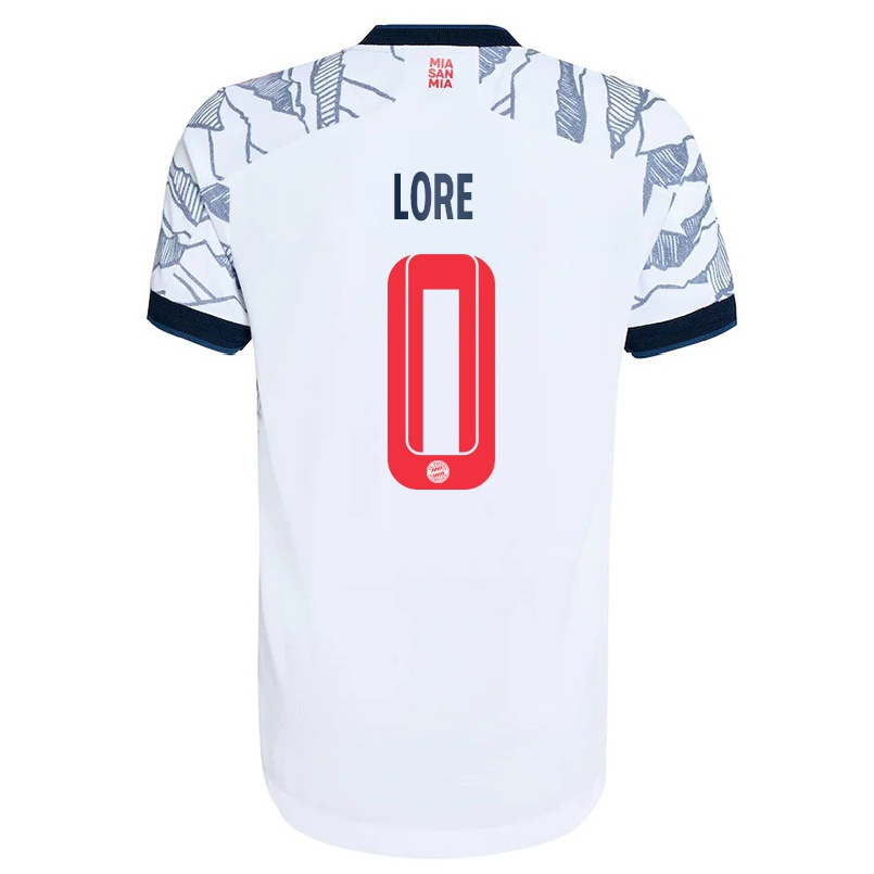 Kinder Fußball Giancarlo Lore #0 Grau Weiß Ausweichtrikot Trikot 2021/22 T-shirt