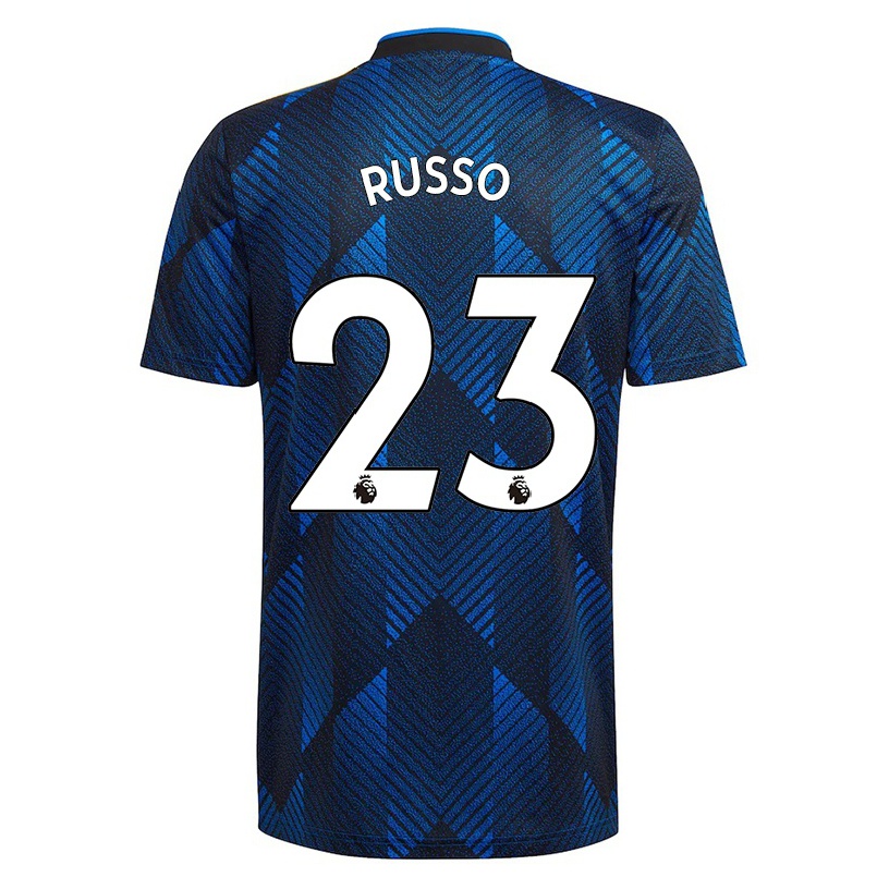 Kinder Fußball Alessia Russo #23 Dunkelblau Ausweichtrikot Trikot 2021/22 T-Shirt