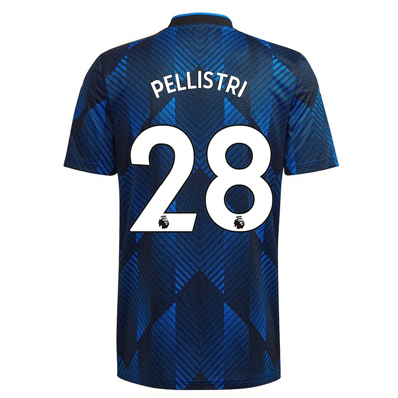 Kinder Fußball Facundo Pellistri #28 Dunkelblau Ausweichtrikot Trikot 2021/22 T-shirt