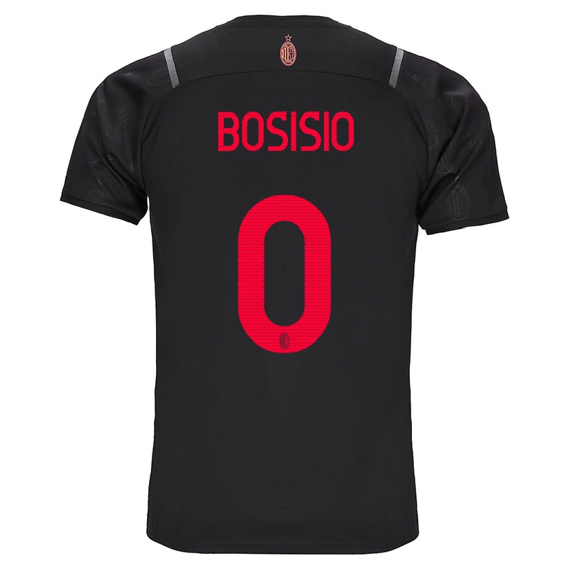 Kinder Fußball Marco Bosisio #0 Schwarz Ausweichtrikot Trikot 2021/22 T-shirt