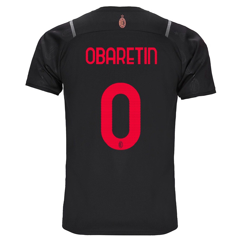 Kinder Fußball Nosa Obaretin #0 Schwarz Ausweichtrikot Trikot 2021/22 T-shirt