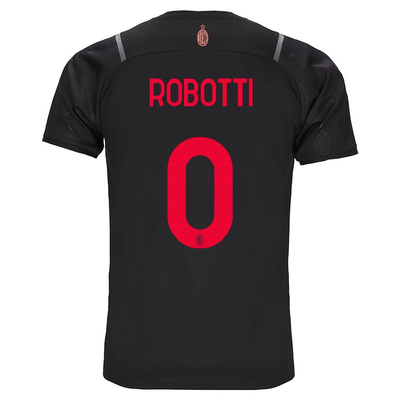 Kinder Fußball Giovanni Robotti #0 Schwarz Ausweichtrikot Trikot 2021/22 T-shirt
