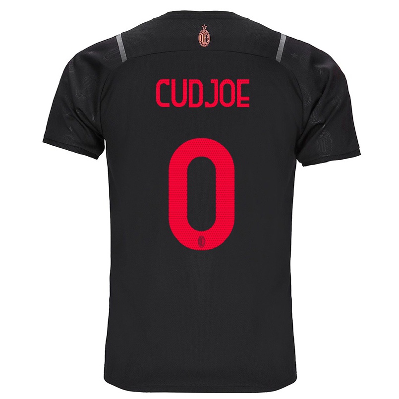 Kinder Fußball Kelvin Cudjoe #0 Schwarz Ausweichtrikot Trikot 2021/22 T-shirt