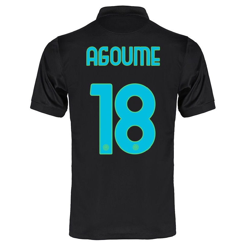 Kinder Fußball Lucien Agoume #18 Schwarz Ausweichtrikot Trikot 2021/22 T-shirt