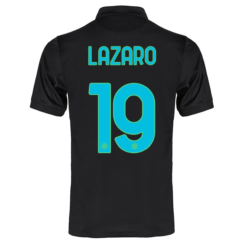 Kinder Fußball Valentino Lazaro #19 Schwarz Ausweichtrikot Trikot 2021/22 T-shirt