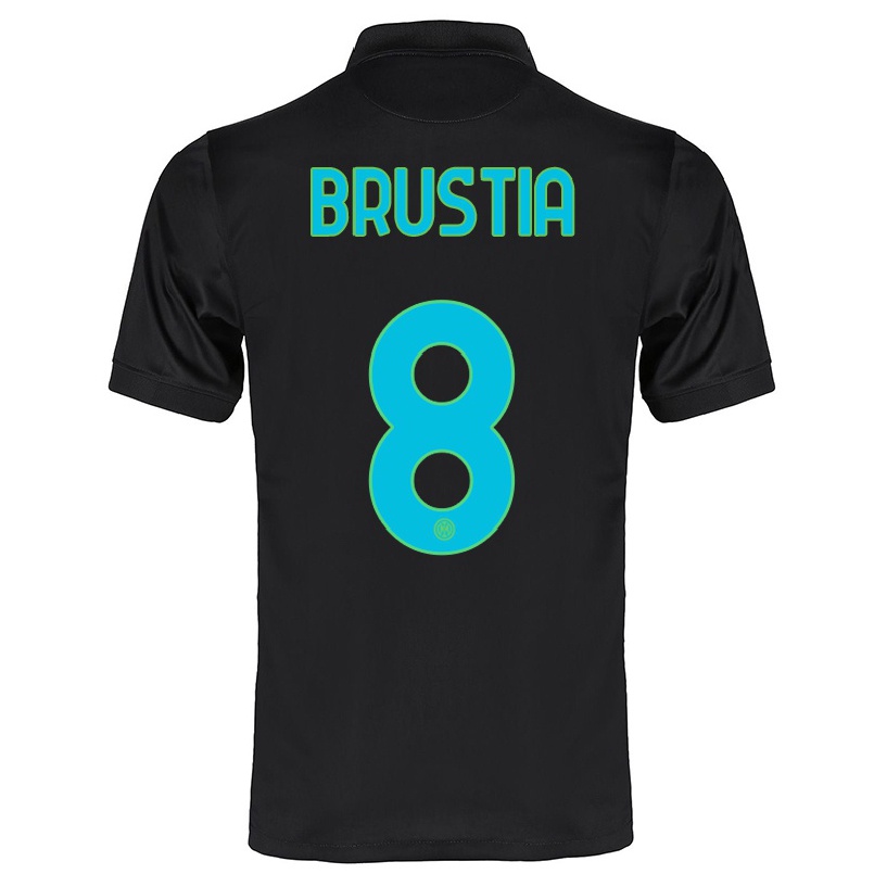 Kinder Fußball Martina Brustia #8 Schwarz Ausweichtrikot Trikot 2021/22 T-shirt