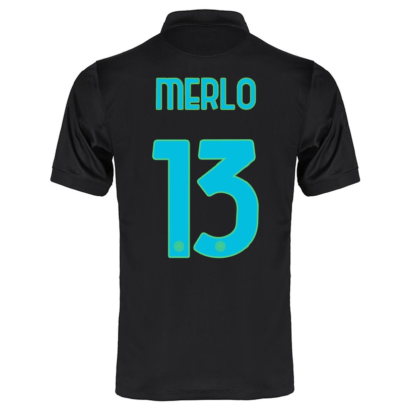Kinder Fußball Beatrice Merlo #13 Schwarz Ausweichtrikot Trikot 2021/22 T-shirt