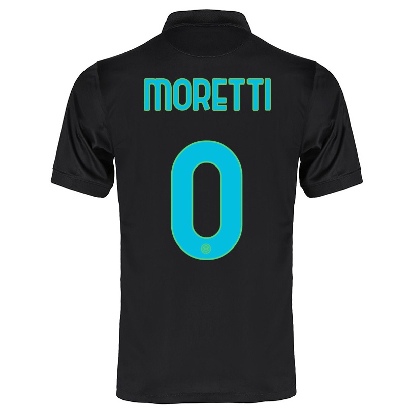 Kinder Fußball Andrea Moretti #0 Schwarz Ausweichtrikot Trikot 2021/22 T-shirt