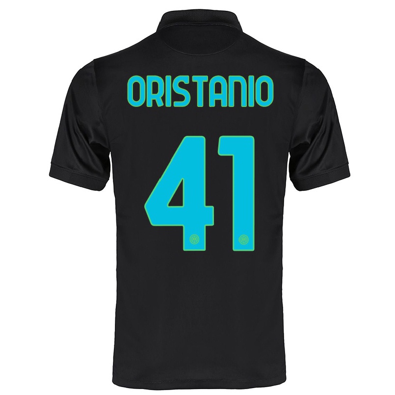 Kinder Fußball Gaetano Oristanio #41 Schwarz Ausweichtrikot Trikot 2021/22 T-shirt
