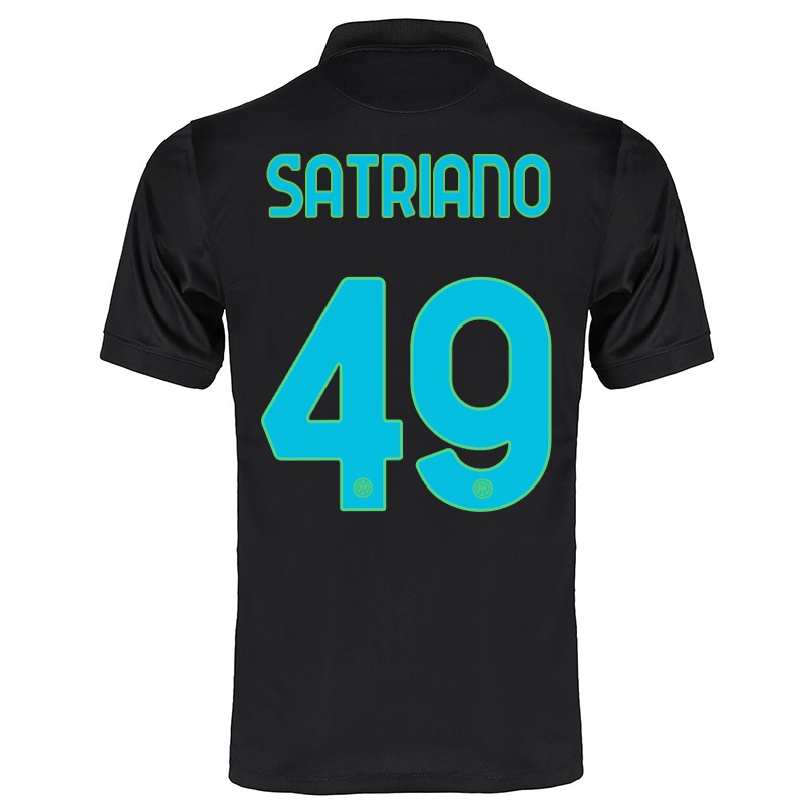Kinder Fußball Martin Satriano #49 Schwarz Ausweichtrikot Trikot 2021/22 T-shirt