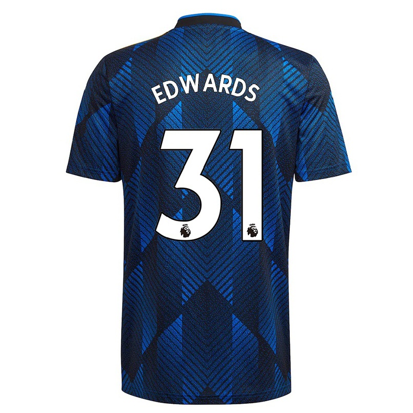 Kinder Fußball Maria Edwards #31 Dunkelblau Ausweichtrikot Trikot 2021/22 T-shirt