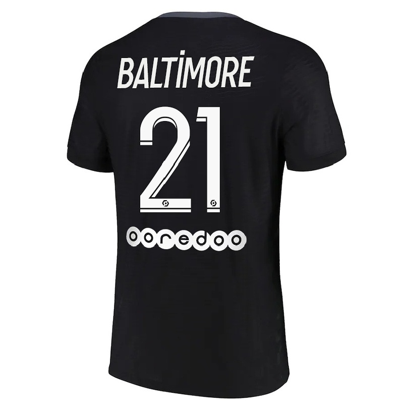 Kinder Fußball Sandy Baltimore #21 Schwarz Ausweichtrikot Trikot 2021/22 T-Shirt