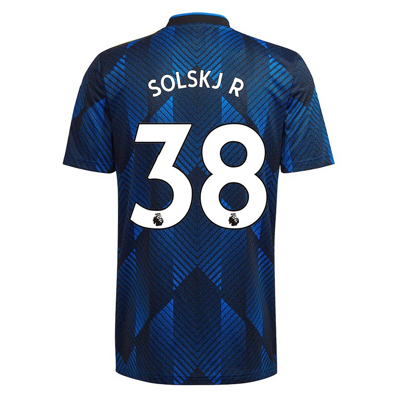 Kinder Fußball Karna Solskjaer #38 Dunkelblau Ausweichtrikot Trikot 2021/22 T-shirt
