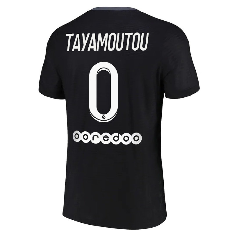 Kinder Fußball Enzo Tayamoutou #0 Schwarz Ausweichtrikot Trikot 2021/22 T-shirt