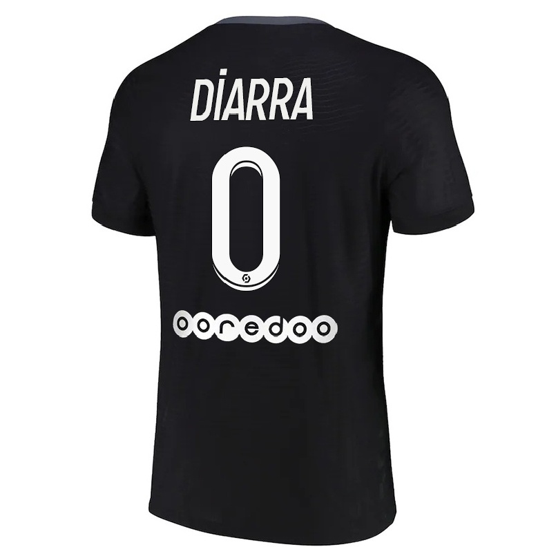Kinder Fußball Ibrahim Diarra #0 Schwarz Ausweichtrikot Trikot 2021/22 T-shirt