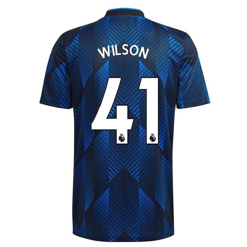Kinder Fußball Emelia Wilson #41 Dunkelblau Ausweichtrikot Trikot 2021/22 T-shirt