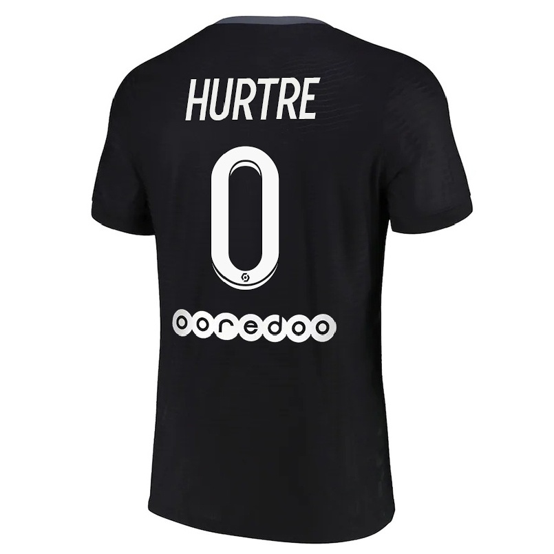 Kinder Fußball Oceane Hurtre #0 Schwarz Ausweichtrikot Trikot 2021/22 T-shirt