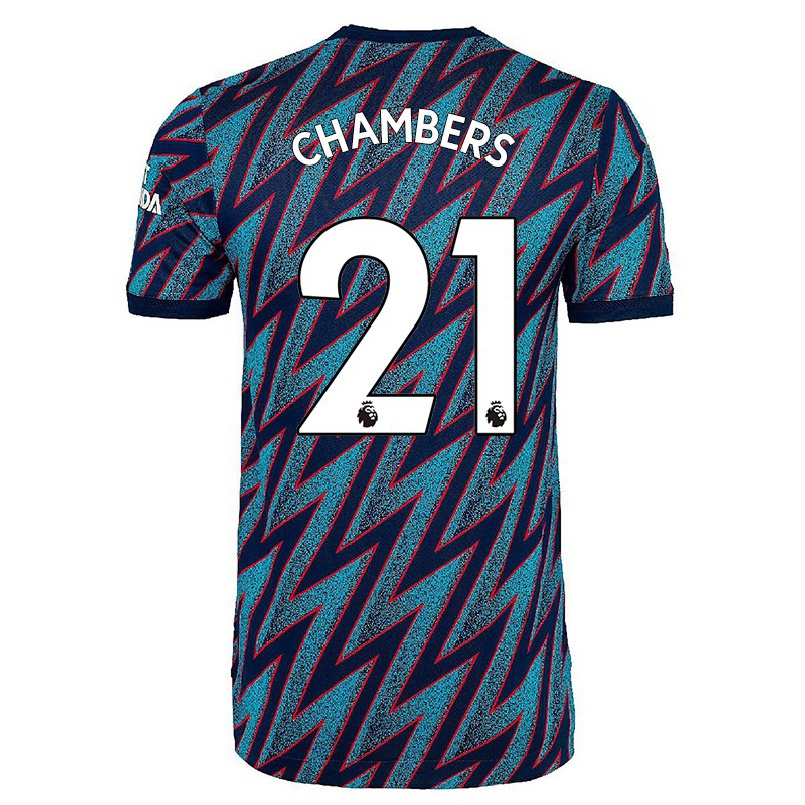Kinder Fußball Calum Chambers #21 Blau Schwarz Ausweichtrikot Trikot 2021/22 T-shirt