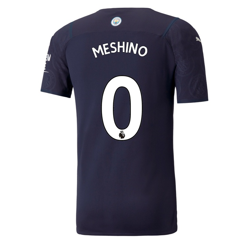 Kinder Fußball Ryotaro Meshino #0 Dunkelblau Ausweichtrikot Trikot 2021/22 T-shirt