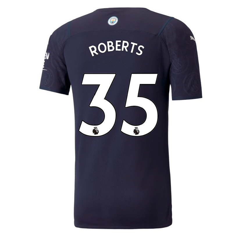 Kinder Fußball Patrick Roberts #35 Dunkelblau Ausweichtrikot Trikot 2021/22 T-shirt