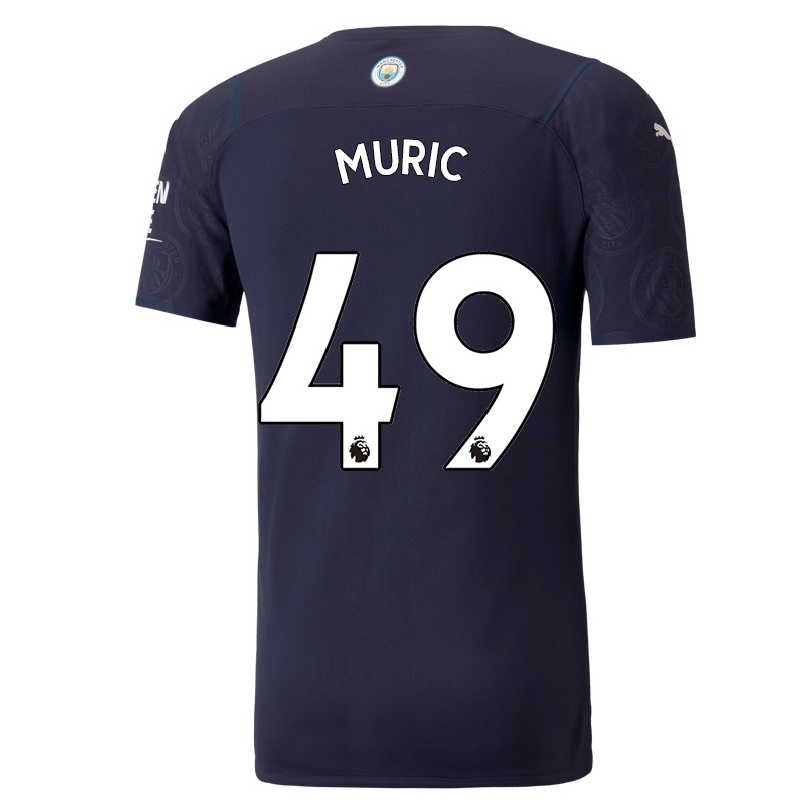 Kinder Fußball Arijanet Muric #49 Dunkelblau Ausweichtrikot Trikot 2021/22 T-shirt