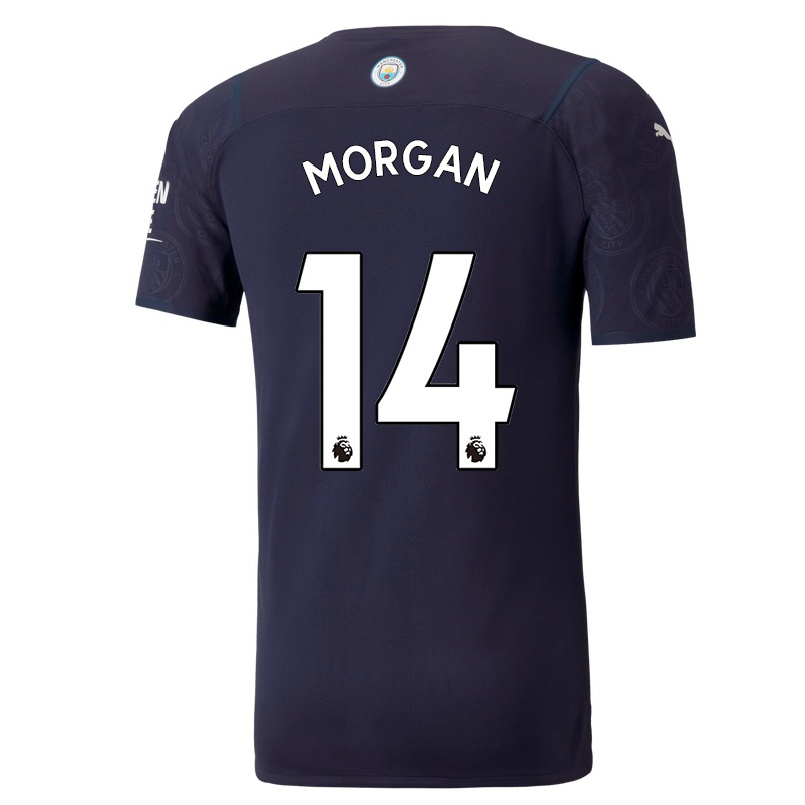 Kinder Fußball Esme Morgan #14 Dunkelblau Ausweichtrikot Trikot 2021/22 T-shirt