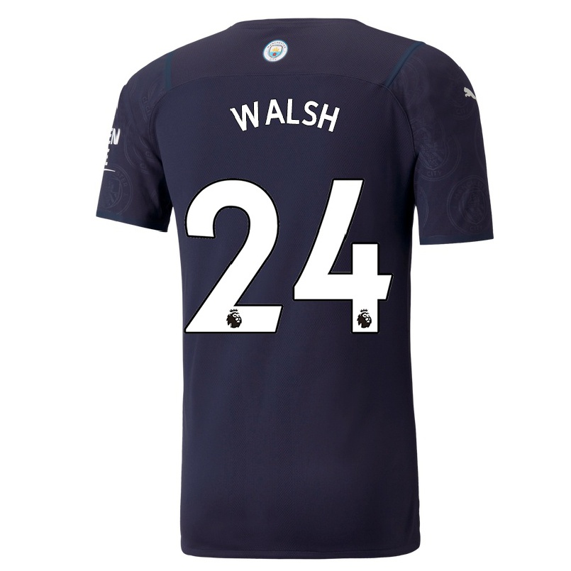 Kinder Fußball Keira Walsh #24 Dunkelblau Ausweichtrikot Trikot 2021/22 T-shirt