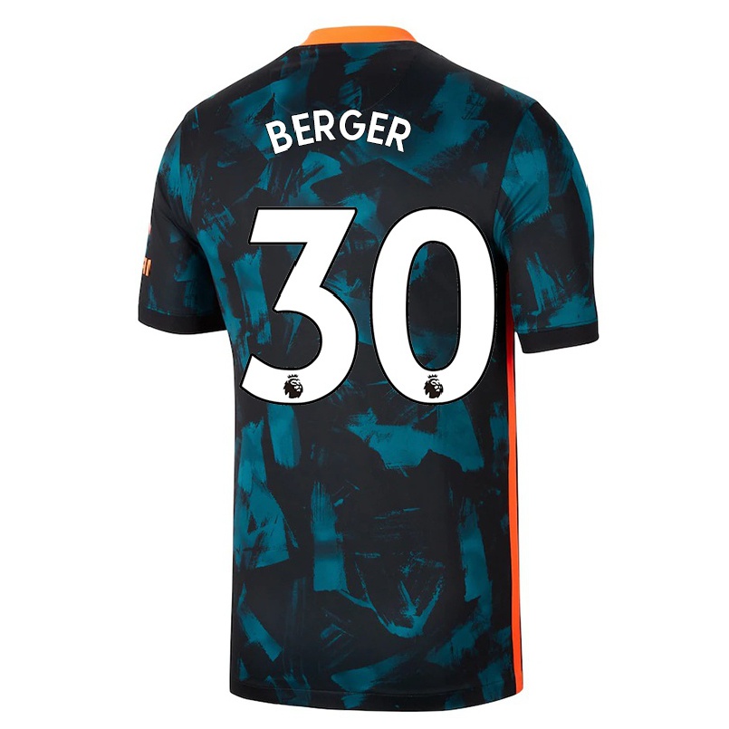 Kinder Fußball Ann-katrin Berger #30 Dunkelblau Ausweichtrikot Trikot 2021/22 T-shirt