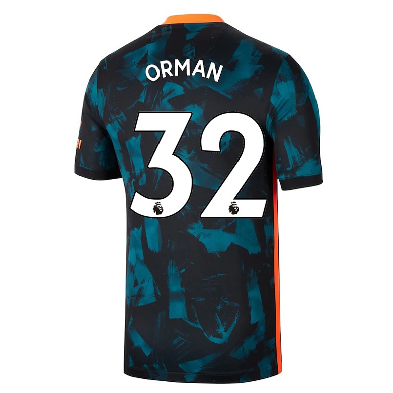 Kinder Fußball Emily Orman #32 Dunkelblau Ausweichtrikot Trikot 2021/22 T-shirt
