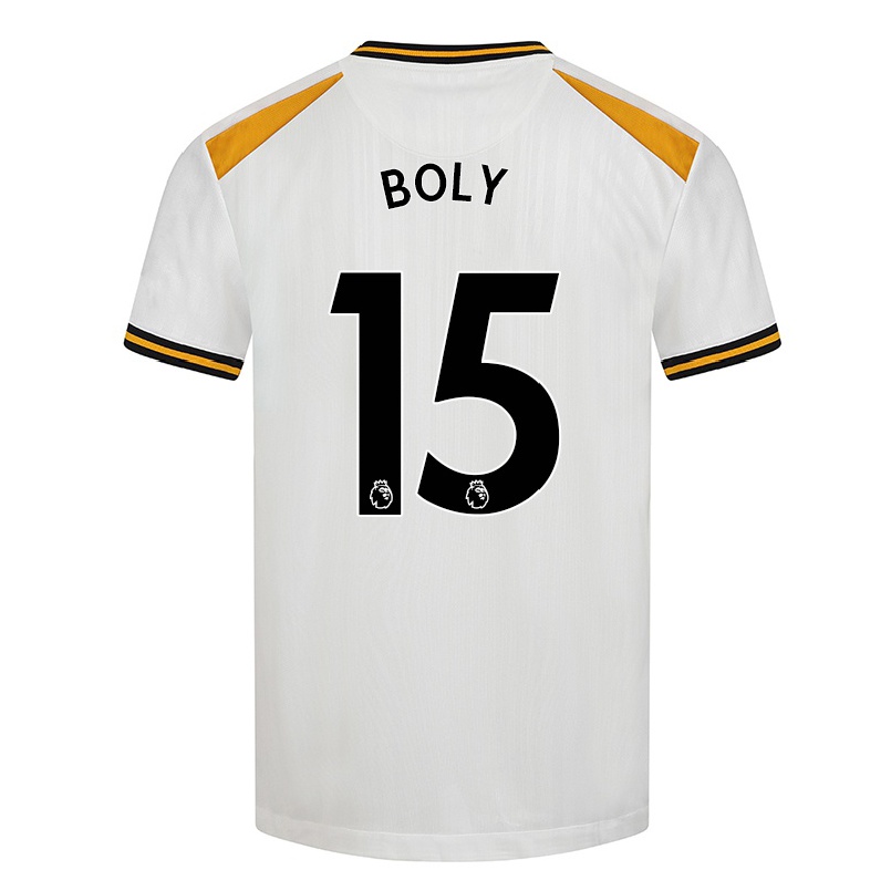 Kinder Fußball Willy Boly #15 Weiß Gelb Ausweichtrikot Trikot 2021/22 T-shirt