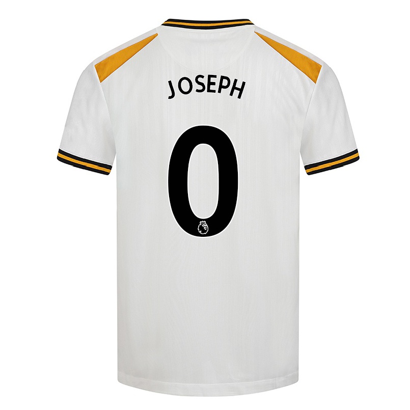 Kinder Fußball Joseph Joseph #0 Weiß Gelb Ausweichtrikot Trikot 2021/22 T-shirt