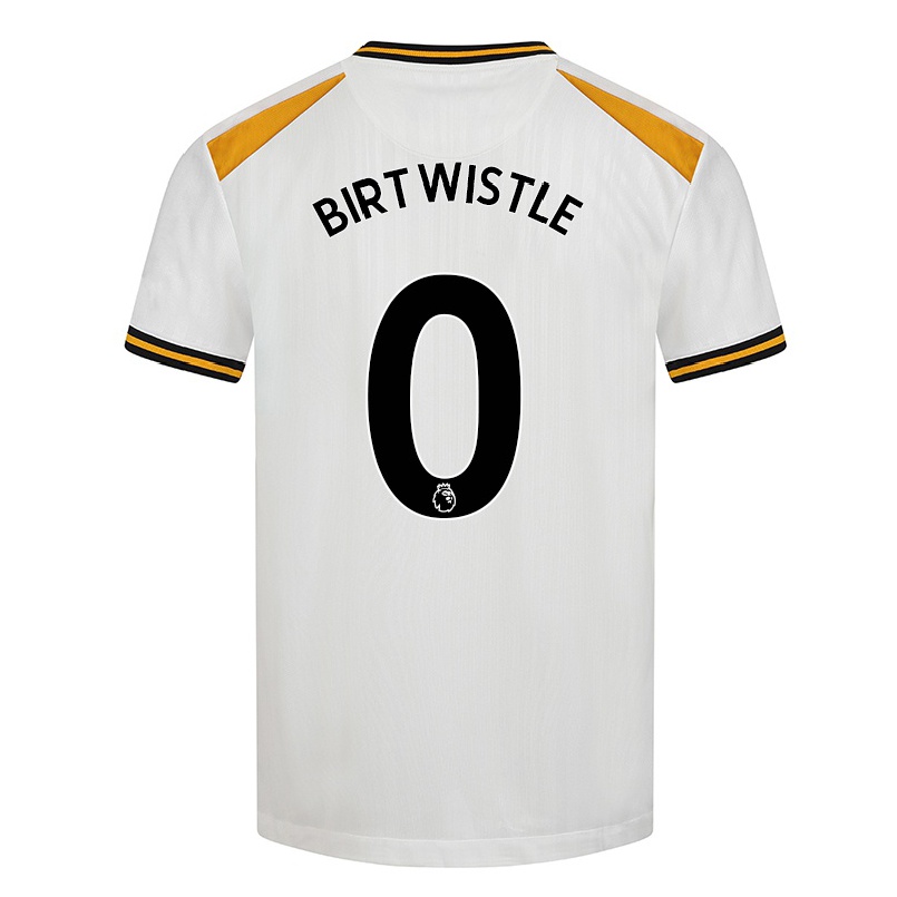 Kinder Fußball Harry Birtwistle #0 Weiß Gelb Ausweichtrikot Trikot 2021/22 T-shirt