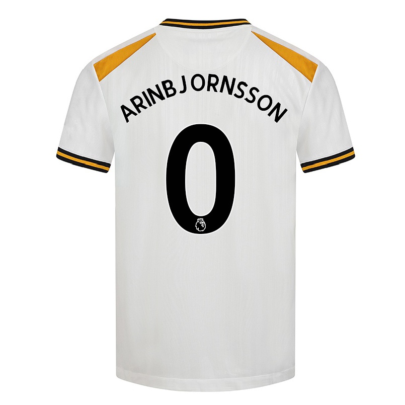 Kinder Fußball Palmi Rafn Arinbjornsson #0 Weiß Gelb Ausweichtrikot Trikot 2021/22 T-shirt