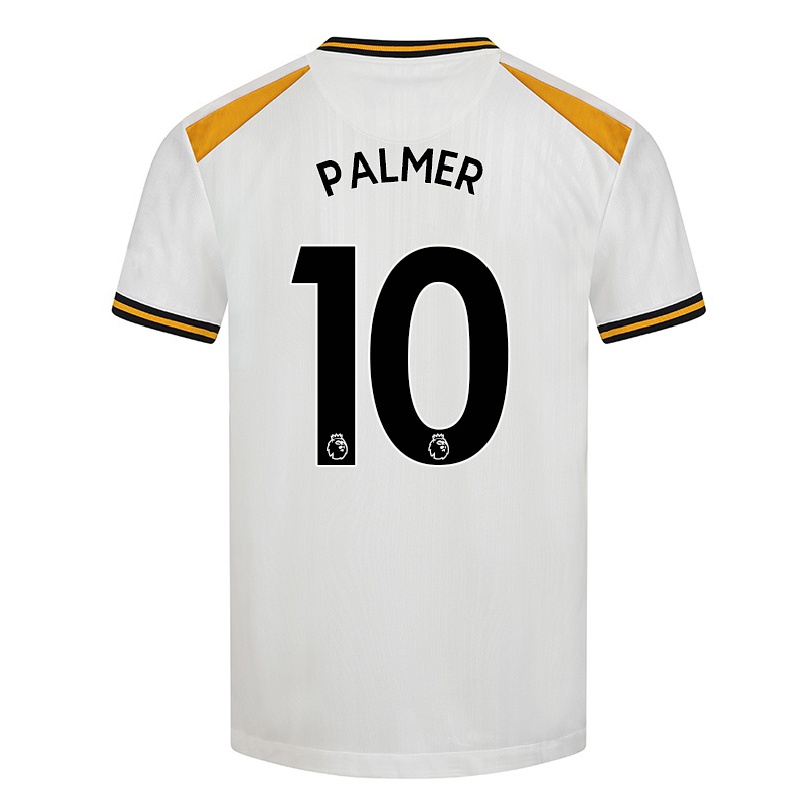 Kinder Fußball Jamila Palmer #10 Weiß Gelb Ausweichtrikot Trikot 2021/22 T-shirt