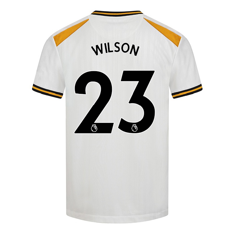 Kinder Fußball Pip Wilson #23 Weiß Gelb Ausweichtrikot Trikot 2021/22 T-shirt