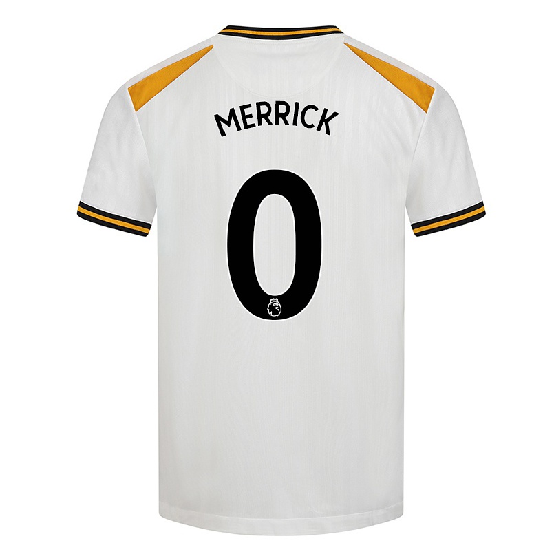 Kinder Fußball Beth Merrick #0 Weiß Gelb Ausweichtrikot Trikot 2021/22 T-shirt