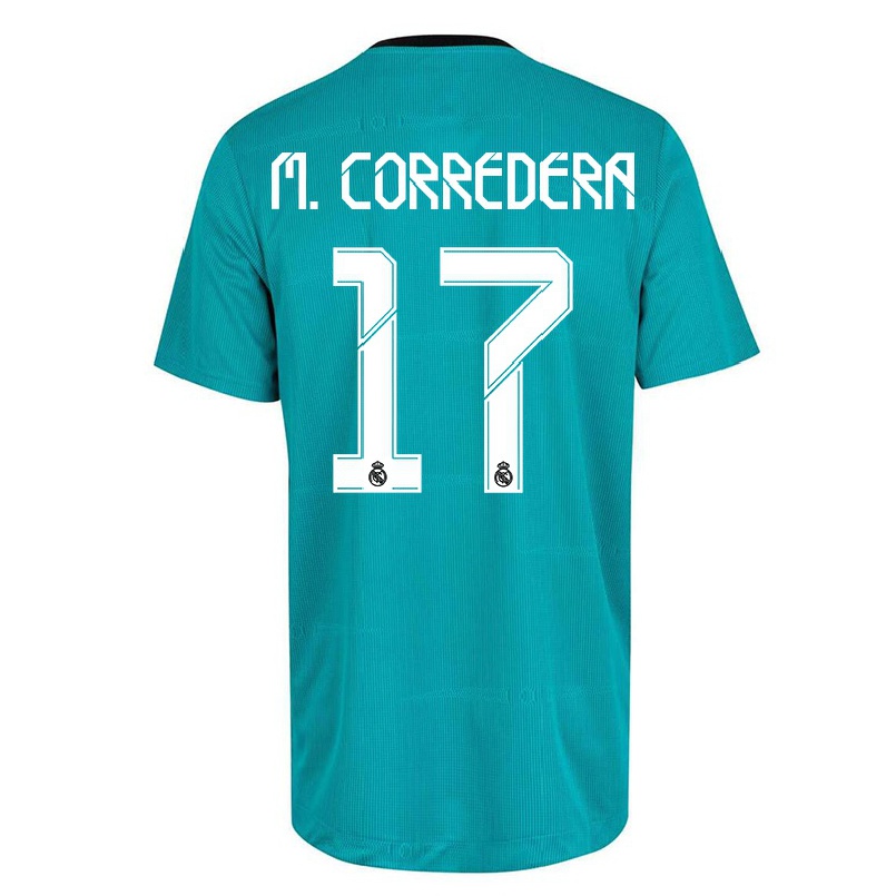 Kinder Fußball Marta Corredera #17 Hellgrun Ausweichtrikot Trikot 2021/22 T-shirt