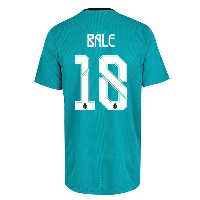 Kinder Fußball Gareth Bale #18 Hellgrun Ausweichtrikot Trikot 2021/22 T-shirt