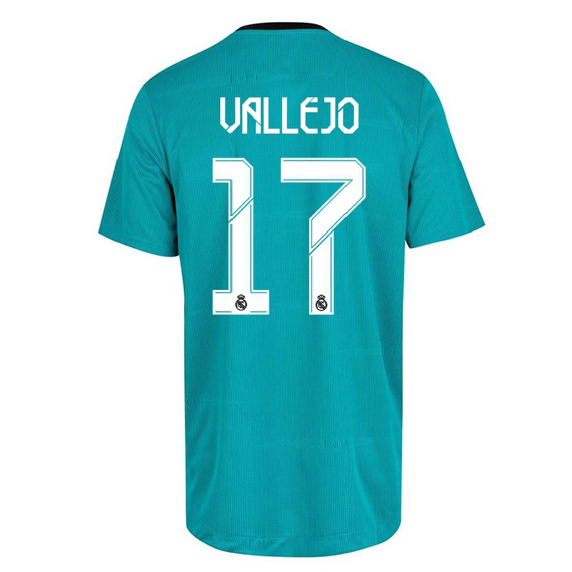 Kinder Fußball Hugo Vallejo #17 Hellgrun Ausweichtrikot Trikot 2021/22 T-shirt