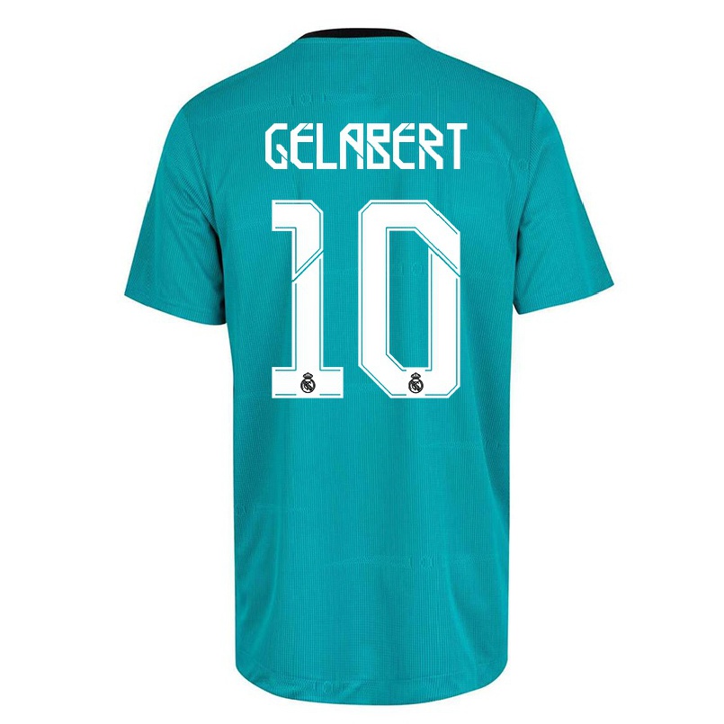 Kinder Fußball Cesar Gelabert #10 Hellgrun Ausweichtrikot Trikot 2021/22 T-shirt