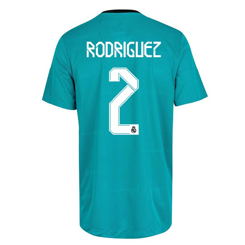 Kinder Fußball Guillem Rodriguez #2 Hellgrun Ausweichtrikot Trikot 2021/22 T-shirt