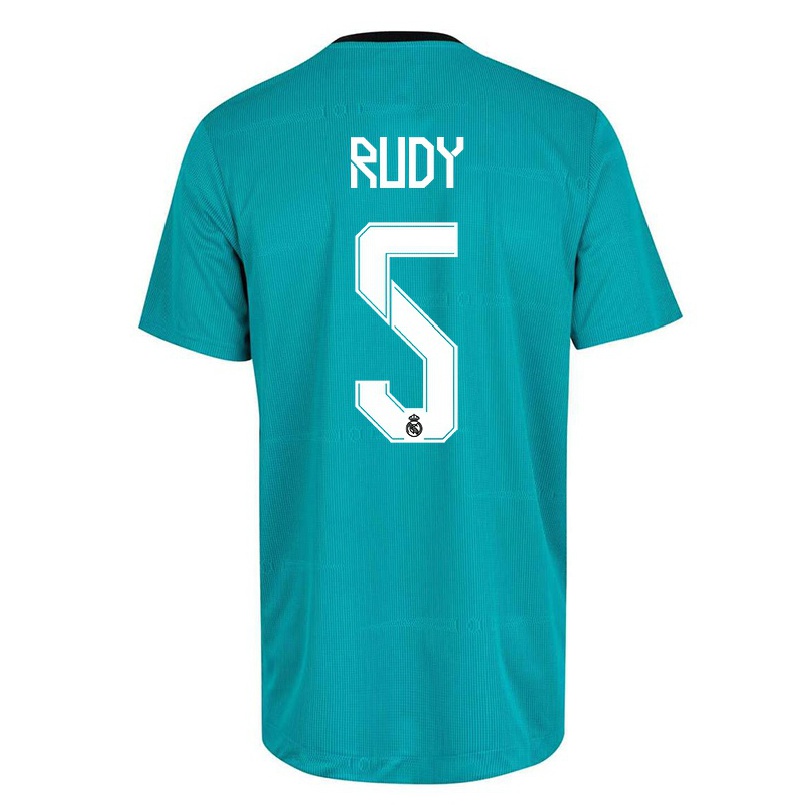 Kinder Fußball Fernandez Rudy #5 Hellgrun Ausweichtrikot Trikot 2021/22 T-shirt