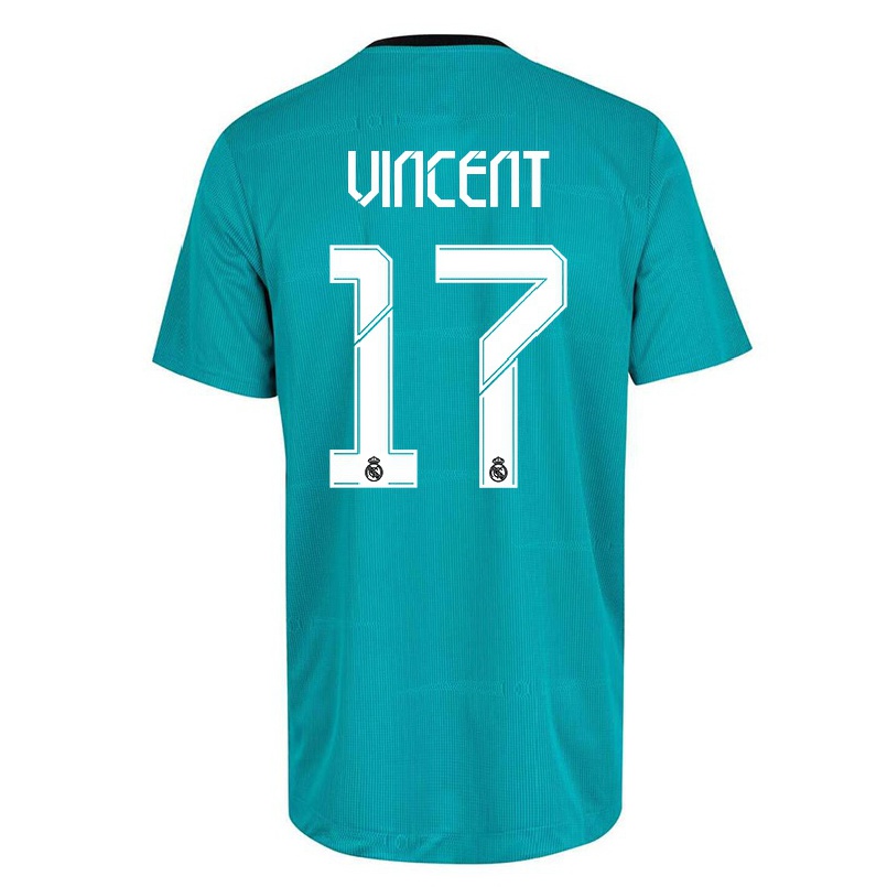 Kinder Fußball Poirier Vincent #17 Hellgrun Ausweichtrikot Trikot 2021/22 T-shirt