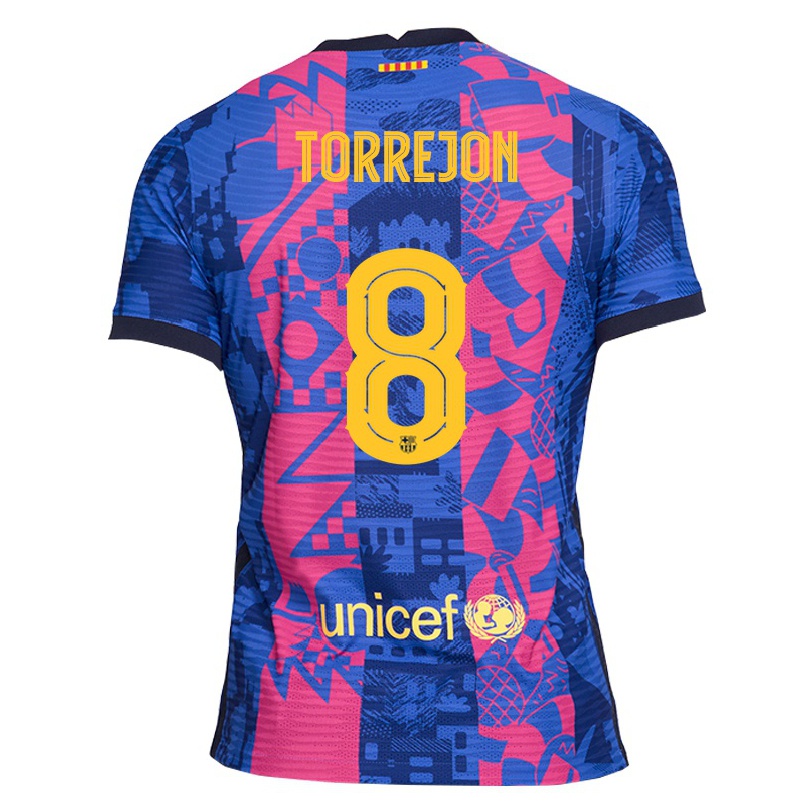 Kinder Fußball Marta Torrejon #8 Blaue Rose Ausweichtrikot Trikot 2021/22 T-shirt