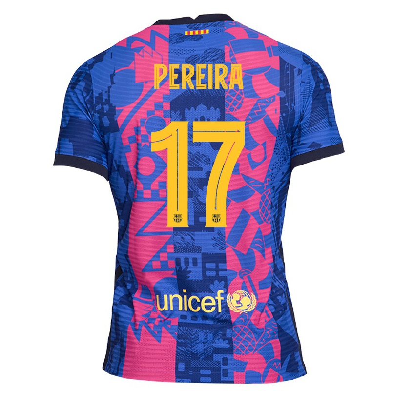 Kinder Fußball Andrea Pereira #17 Blaue Rose Ausweichtrikot Trikot 2021/22 T-shirt